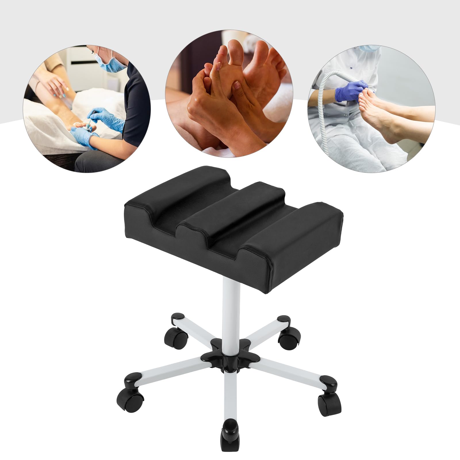 Poggiapiedi per manicure, altezza regolabile pedicure manicure pedicure pedicure poggiapiedi salone poggiapiedi salone spa attrezzature, sgabello per unghie rimovibile