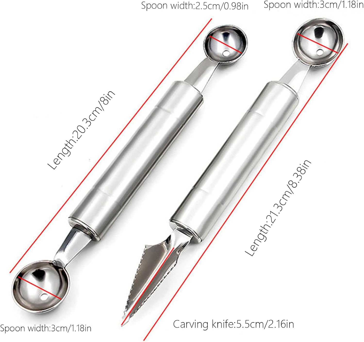 Melon Baller Scoop, Stainless Steel, 2PCS, Double-Headed