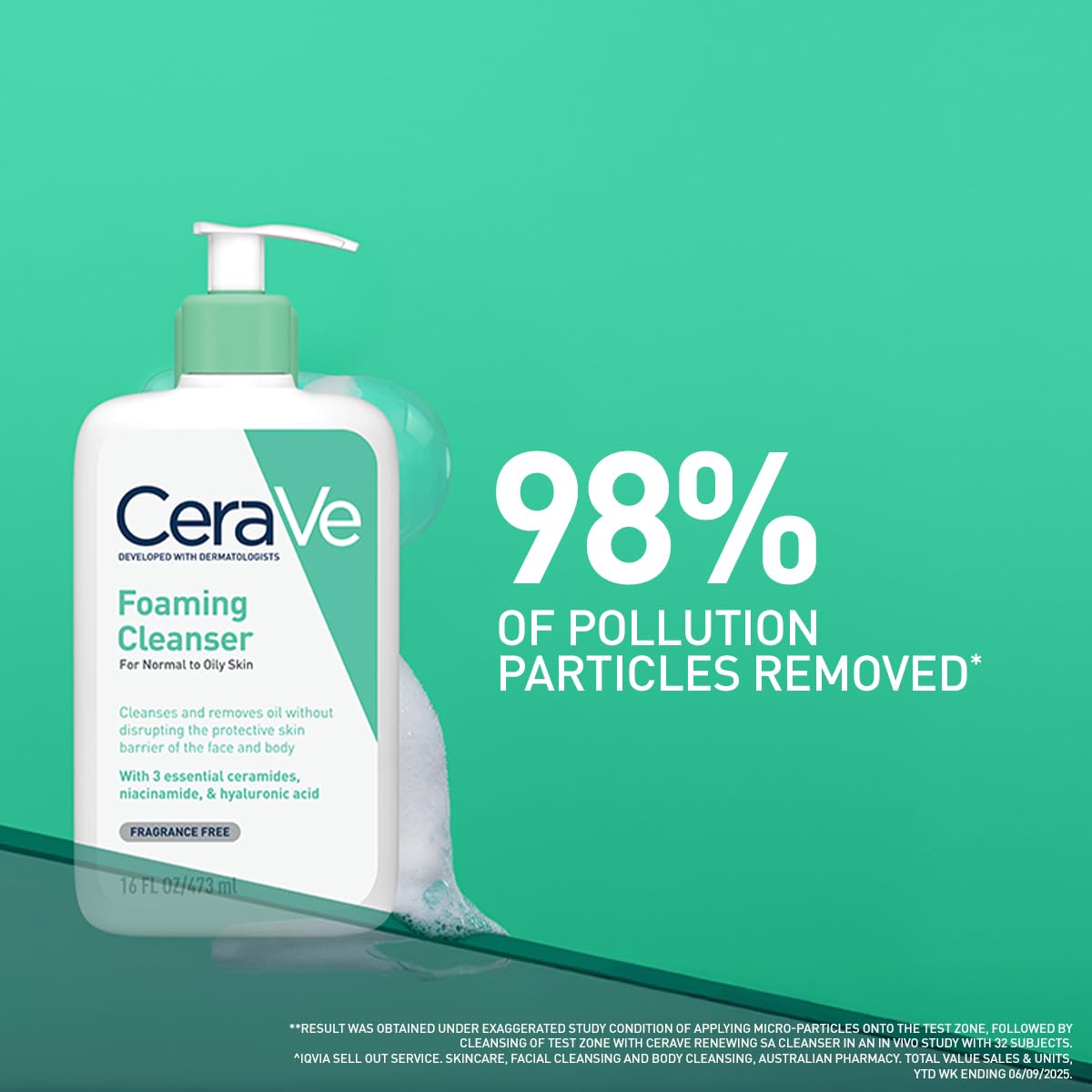 Schiuma Detergente Viso 473ml con Ceramidi, Niacinamide e Acido Ialuronico - Ipoallergenica e Senza Profumo per una Pelle Pulita e Idratata