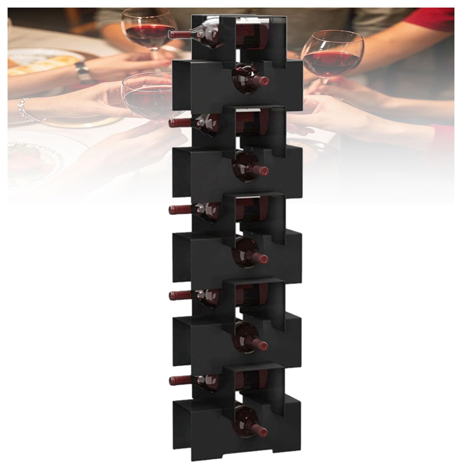 1-12 Niveles Metal Wine Rack - Soporte De Vino De Pie Libre - Soporte De Vino Moderno para Organizar Y Almacenar Botellas, Encimera Y Mesa De Comedor Ornamentos De Pieza Central
