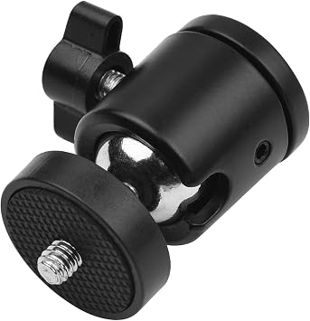 Andoer Mini Ball Head Swivel Tripod Head Adapter Mounting Base 360 Degree Swivel with Universal 1/4 Inch Screw Mounts for DSLR ILDC Camera DV Tripod Monopod