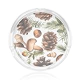 Ash Tray Glass Ashtray, Ashtrays for Smokers Indoor Tabletop Decoration (Mushroom Pinecone)