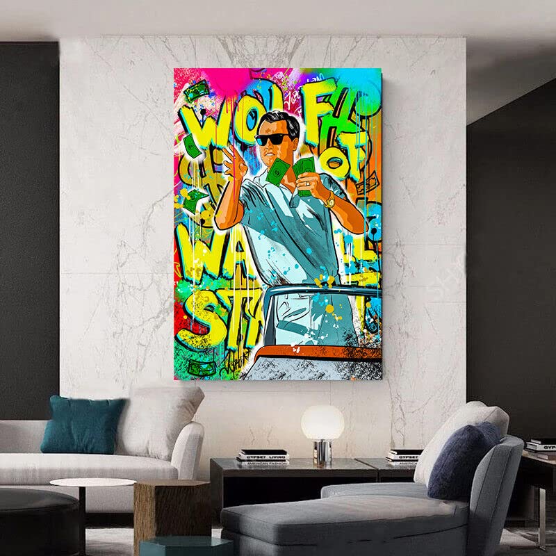 Magic Canvas Art Wolf Wall Street Auto Pop Art Canvas Print 1