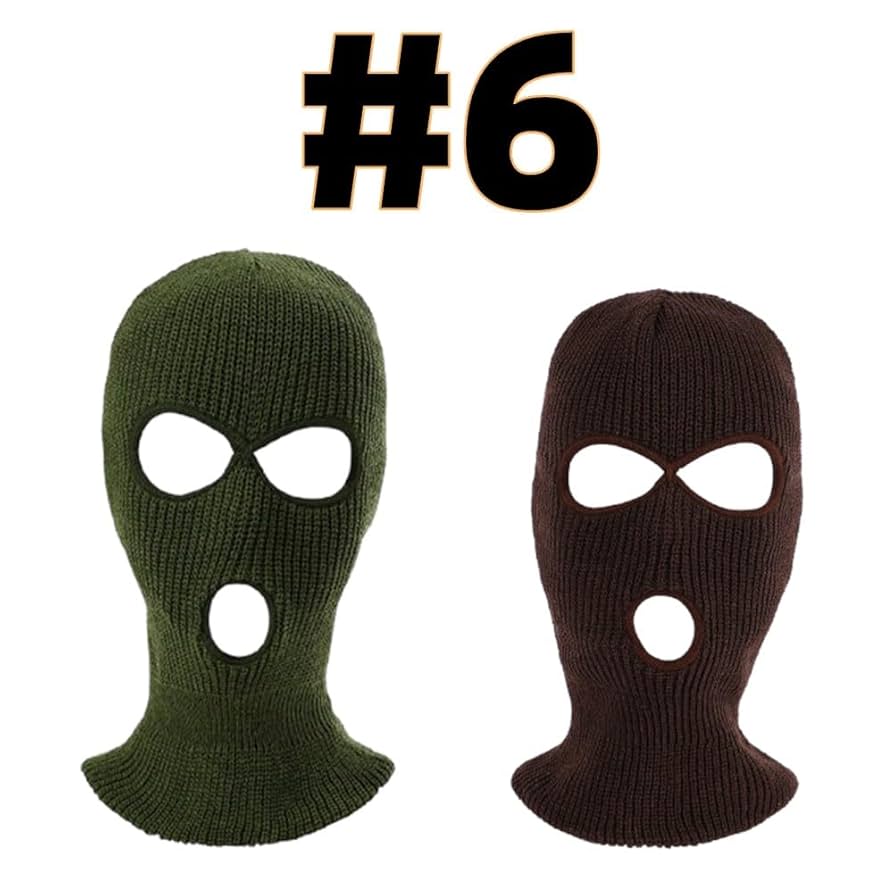 Amazon.co.jp: 目出し帽 口出し 覆面 ニット帽 2点セット
