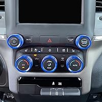 Vista 4 de Cubierta de perilla de radio de CA compatible con Dodge Ram 2019 2020 2021 aire acondicionado control de clima automático, interruptor