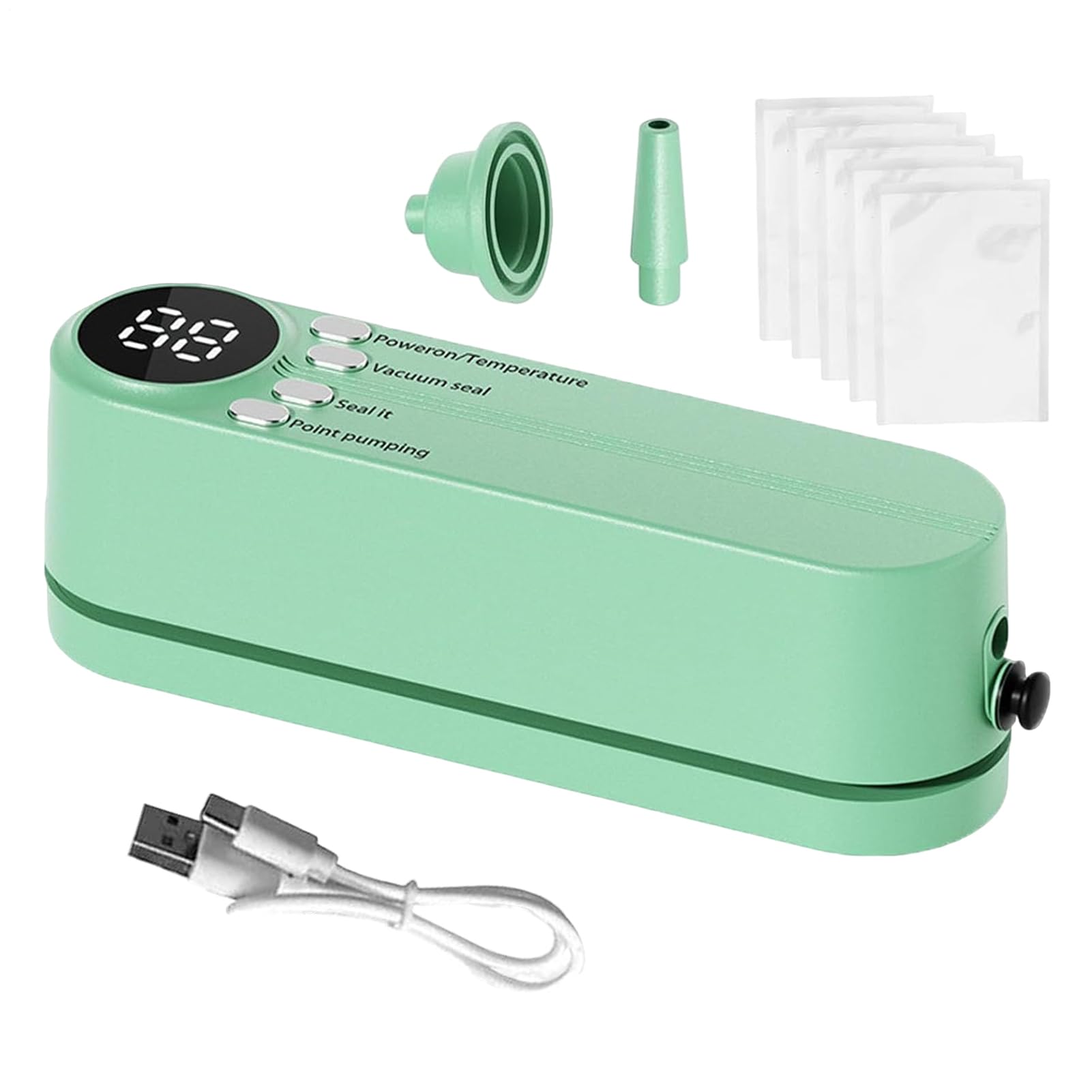 Scellant sous vide portable compact pour légumes et grains