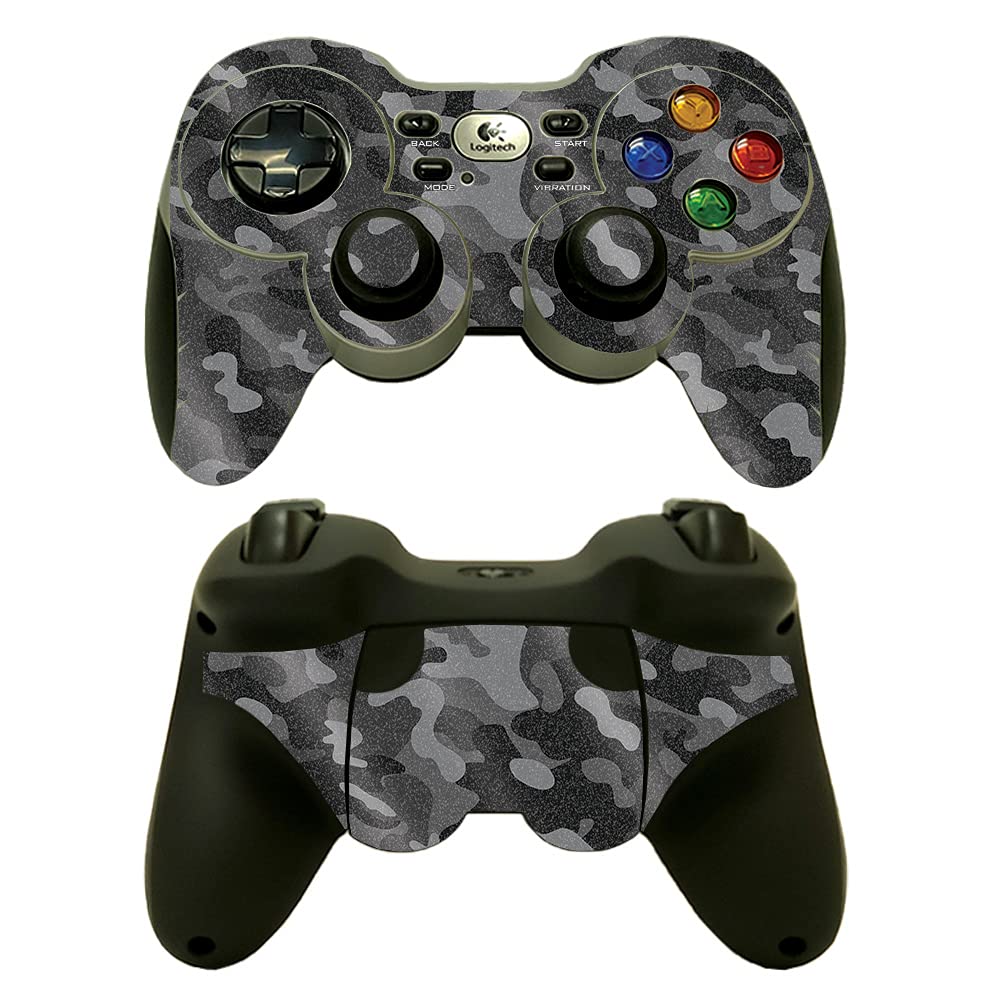 MightySkins Glossy Glitter Skin Compatible With Logitech Wireless Gamepad F710 - Black Camo | Protective, Durable High-Gloss Glitter Finish | Easy to Apply, Remove, and Change Styles | Made in The USA