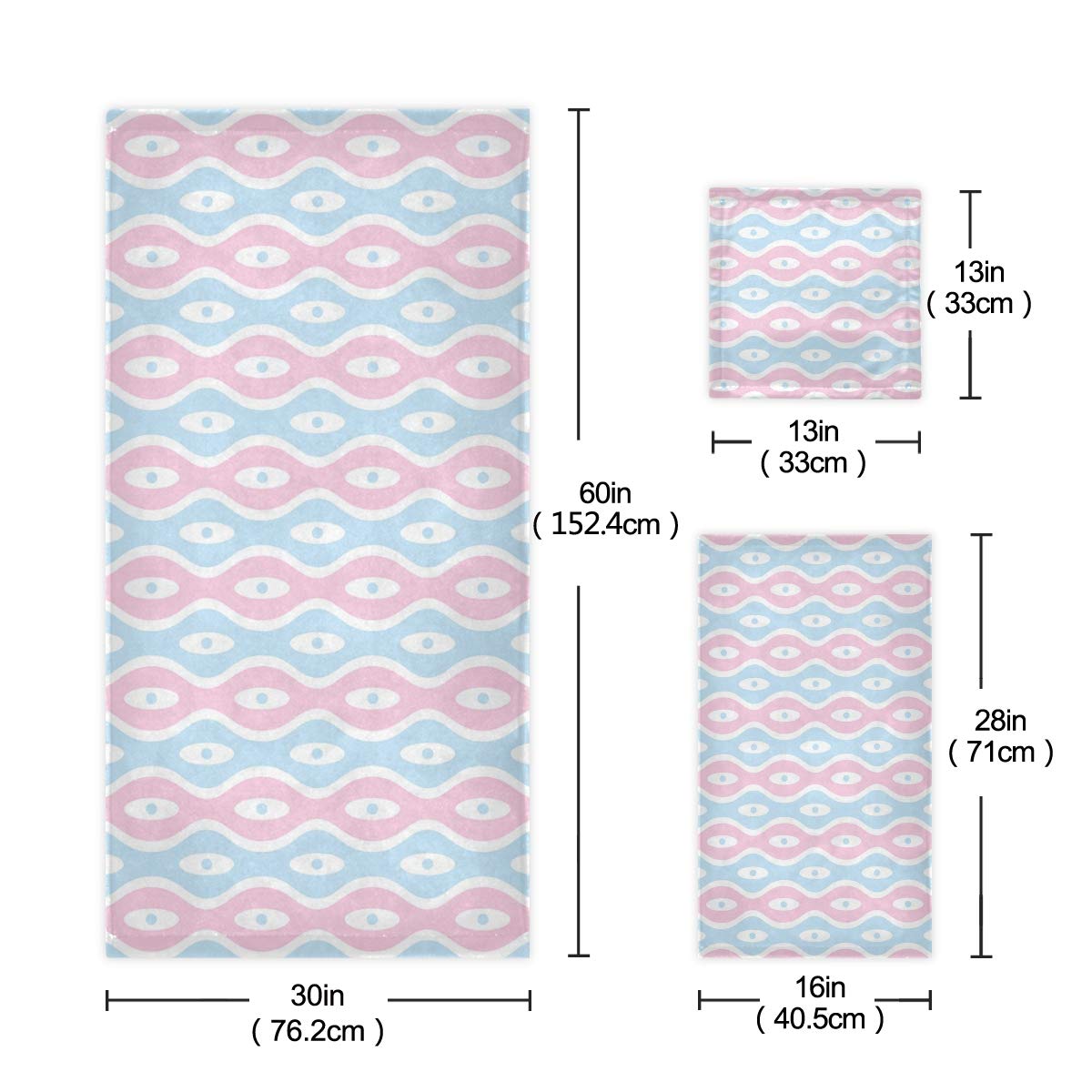 MONTOJ Fresh Baby Color Washrag Badetuch, Handtücher, 3-teiliges Set
