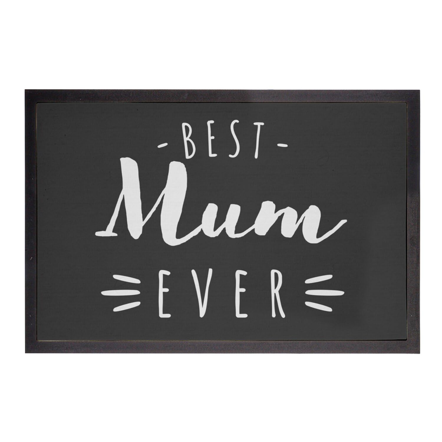 Paillasson Best Mum Ever noir pour une entrée de maison familiale chaleureuse