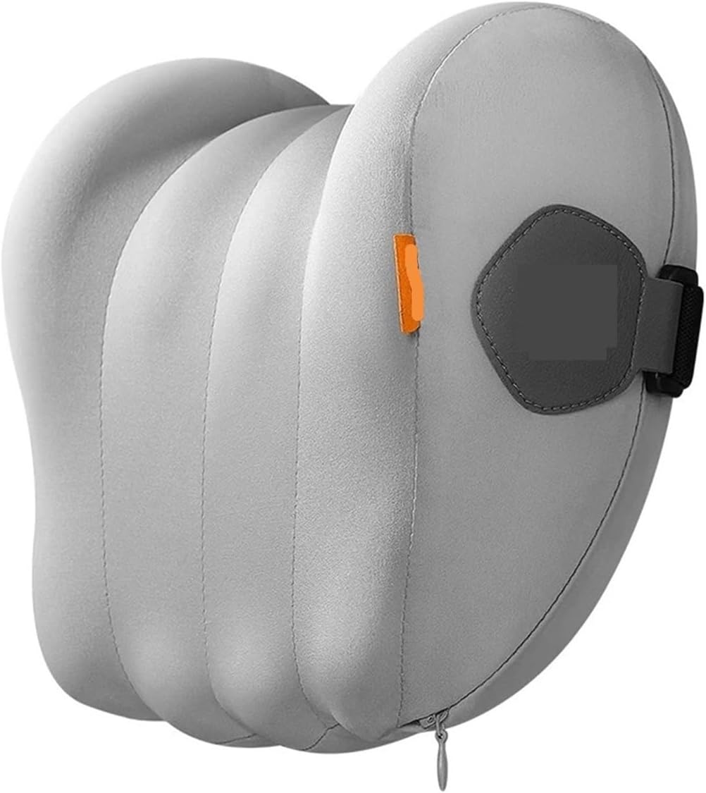 Car Headrest Car Neck Pillow Headrest Waist 3D Memory Foam Fit for Seat Support Travel Neck Rest Breathable Car Back Lumbar Cushion Gadget Comfortable (Color : Waist Pillow Grey)
