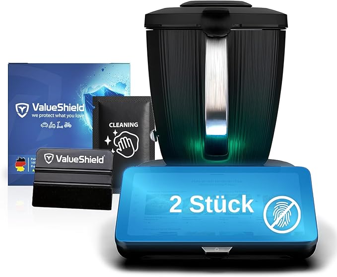 Anti-Fingerabdruck Displayschutzfolie Matt passend für Thermomix Vorwerk Bimby TM7 – Extrem Kratzfest – 2 Stück