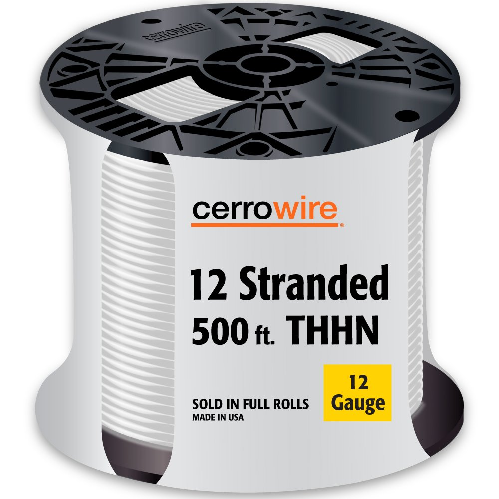 112-3652j 500 Ft. White 12 Stranded Building Wire