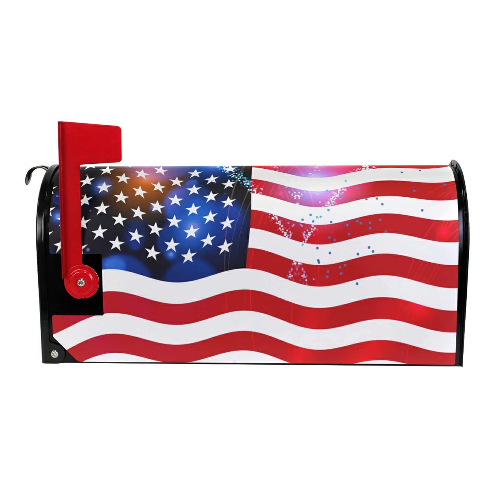 Patriotic Gnome Flag Mailbox Cover For 4th Of July - Magnetic Wrap For Standard Or Oversized Mailboxes - View #5
