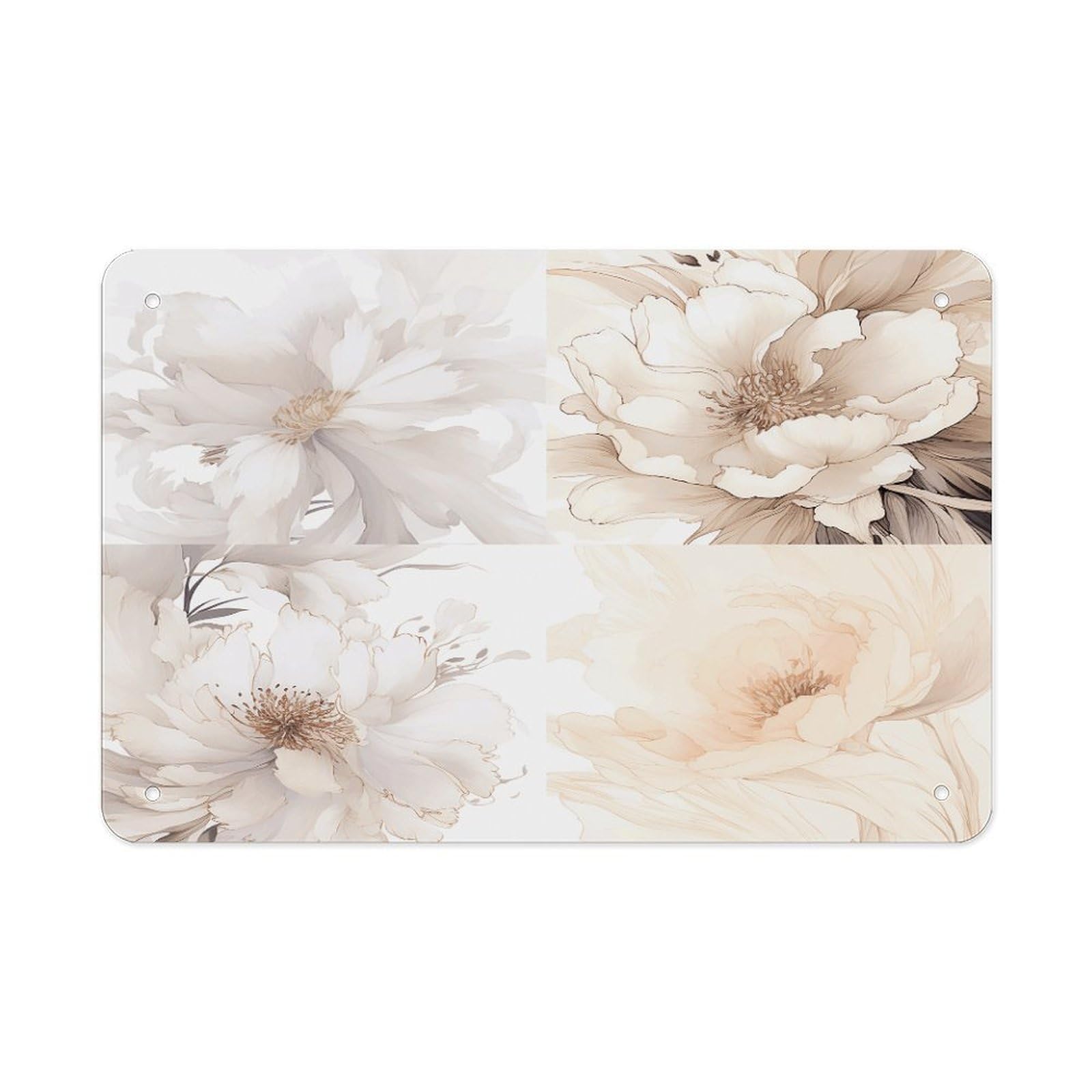 Fodpand Style Flower Image Wall Art Metal Signs Tin Sign