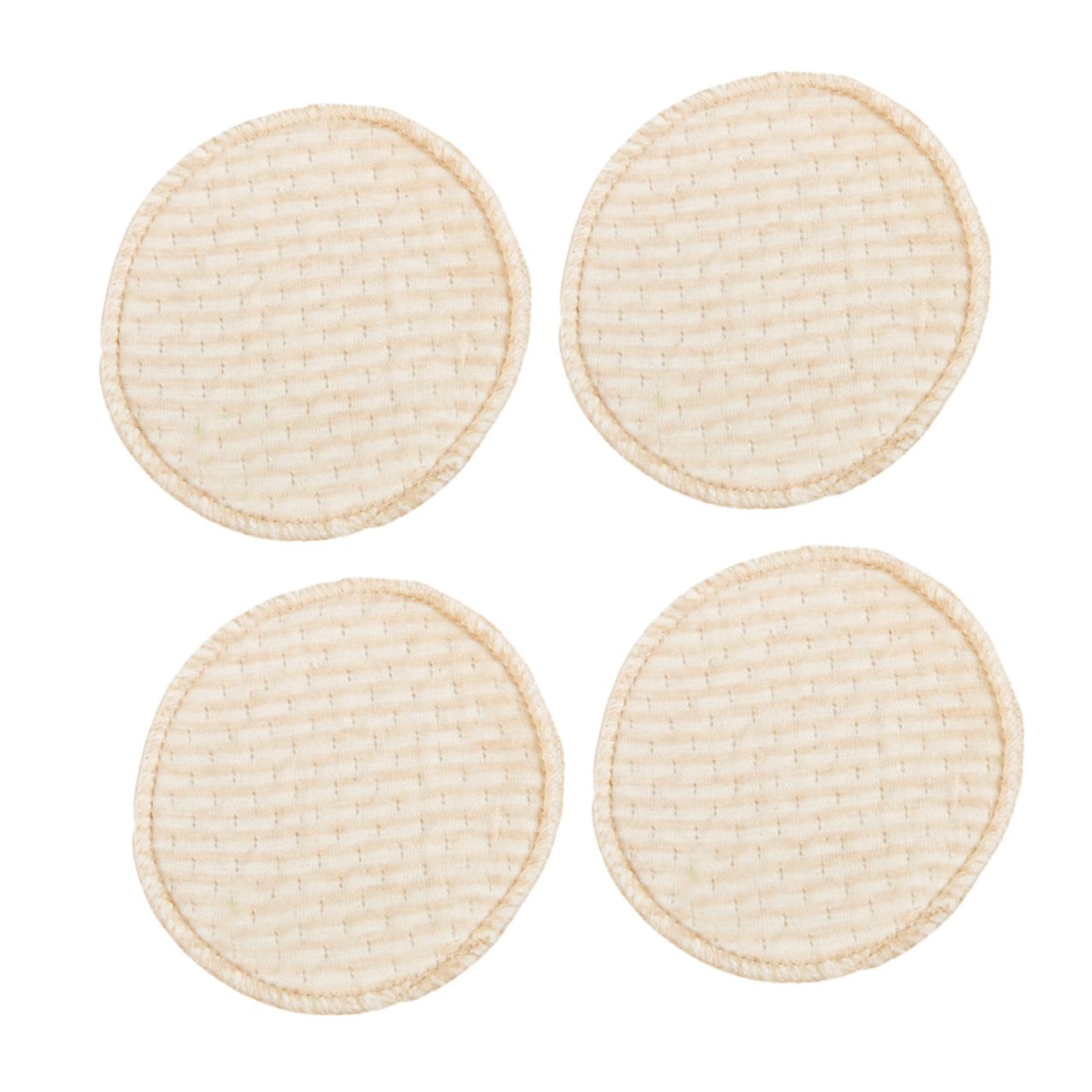4Pcs Washable Cotton Breast Pads for Nursing Mothers Absorbent Anti-Leakage Milk Pads for Pregnant Women Preventing Galactorrhea
