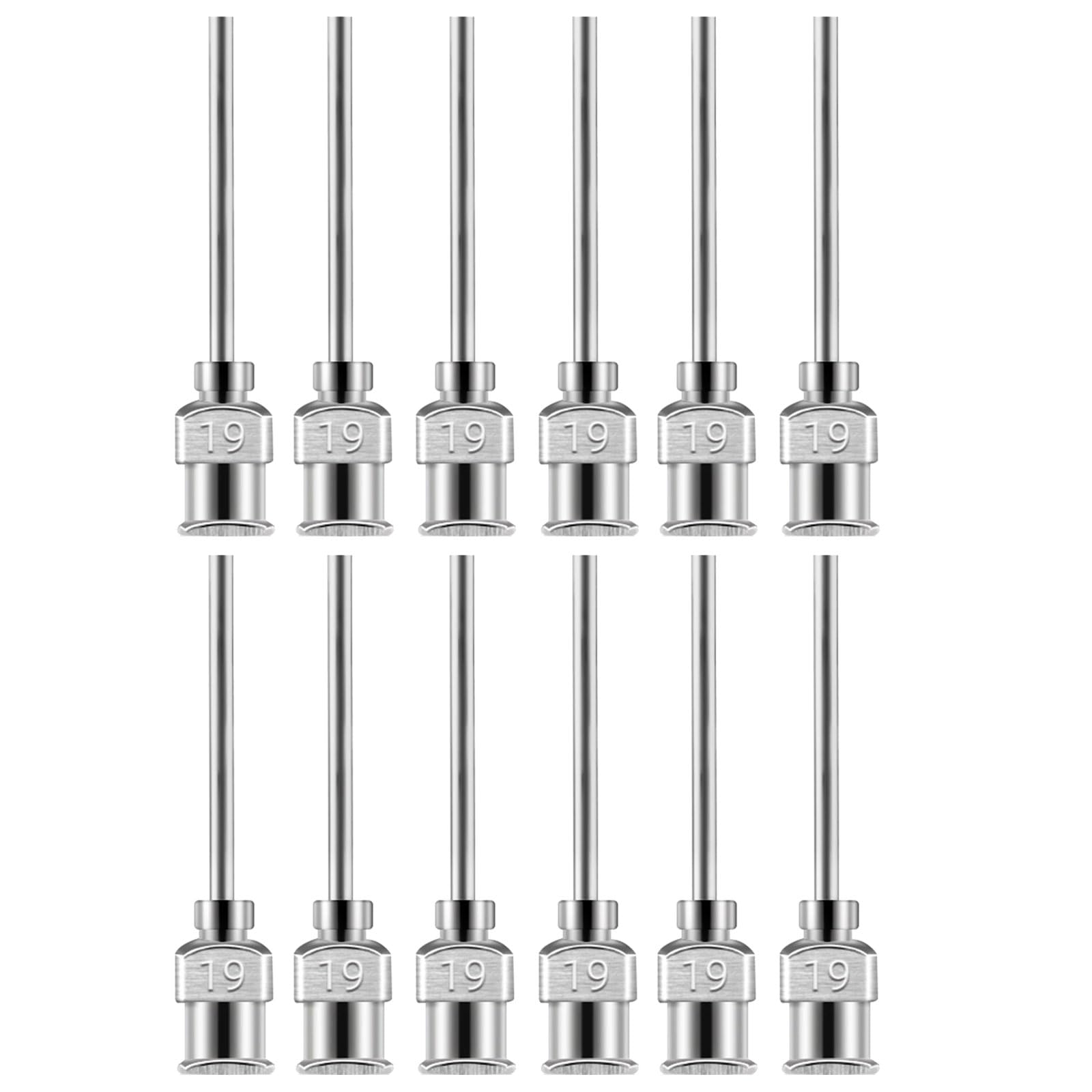 Uqezagpa 19G 12Pcs 38Mm Dispensing Needle Featuring Smooth Flows And Stainless Steel Construction For Precisions Tasks Lab Dispensing Needle & Accessories