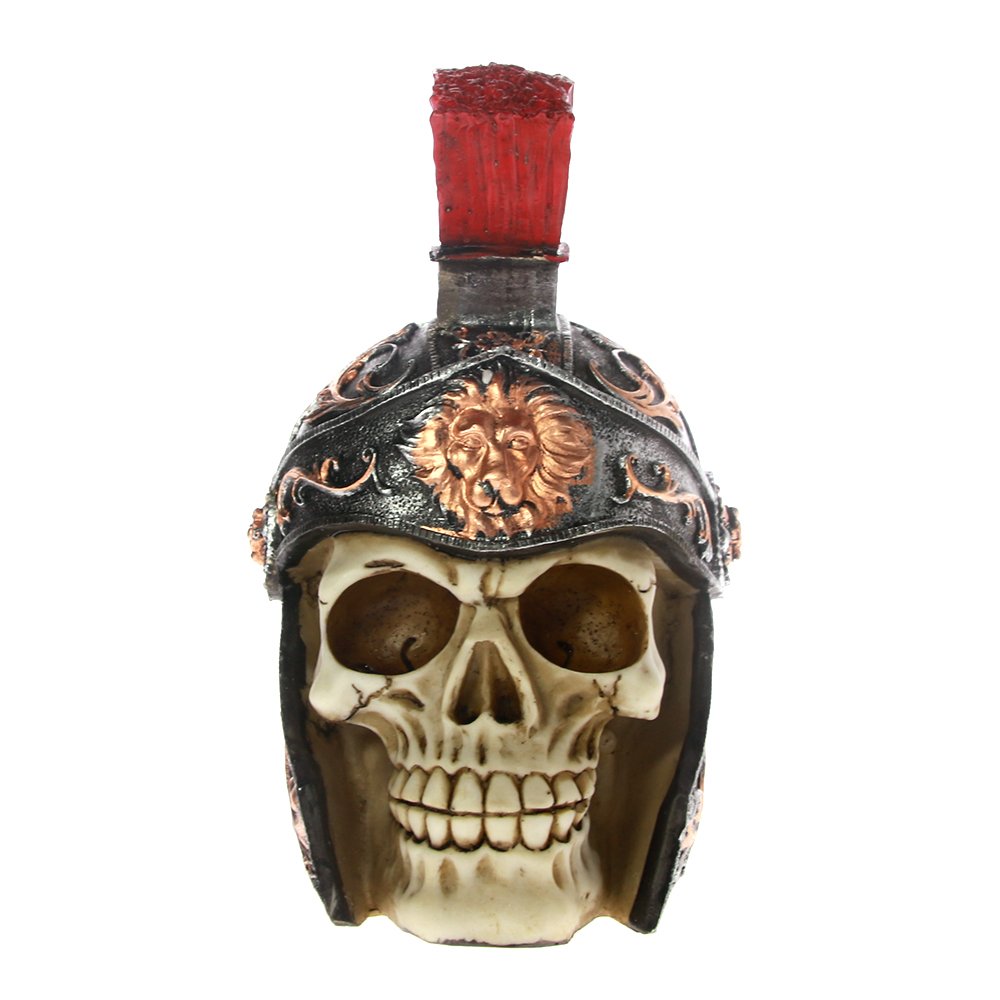 Sculpture Art Decor Ancient Rome Centurions Skull Sculpture Table Decoration Caesar General Lion Roman Army Men Skeleton Head Figurine