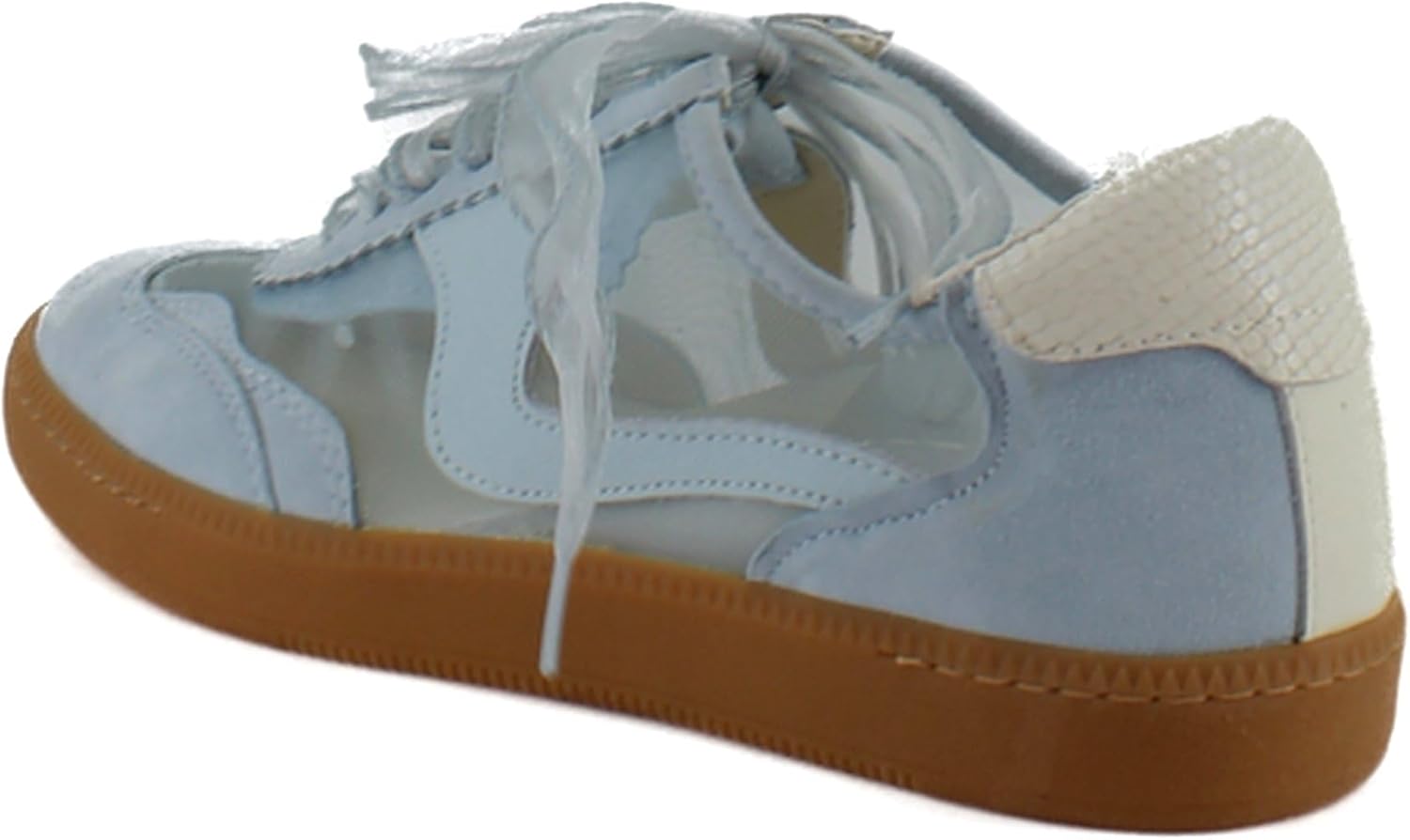 Ice Blue Mesh Notice Mesh Sneakers by DOLCEVITA - Image 3