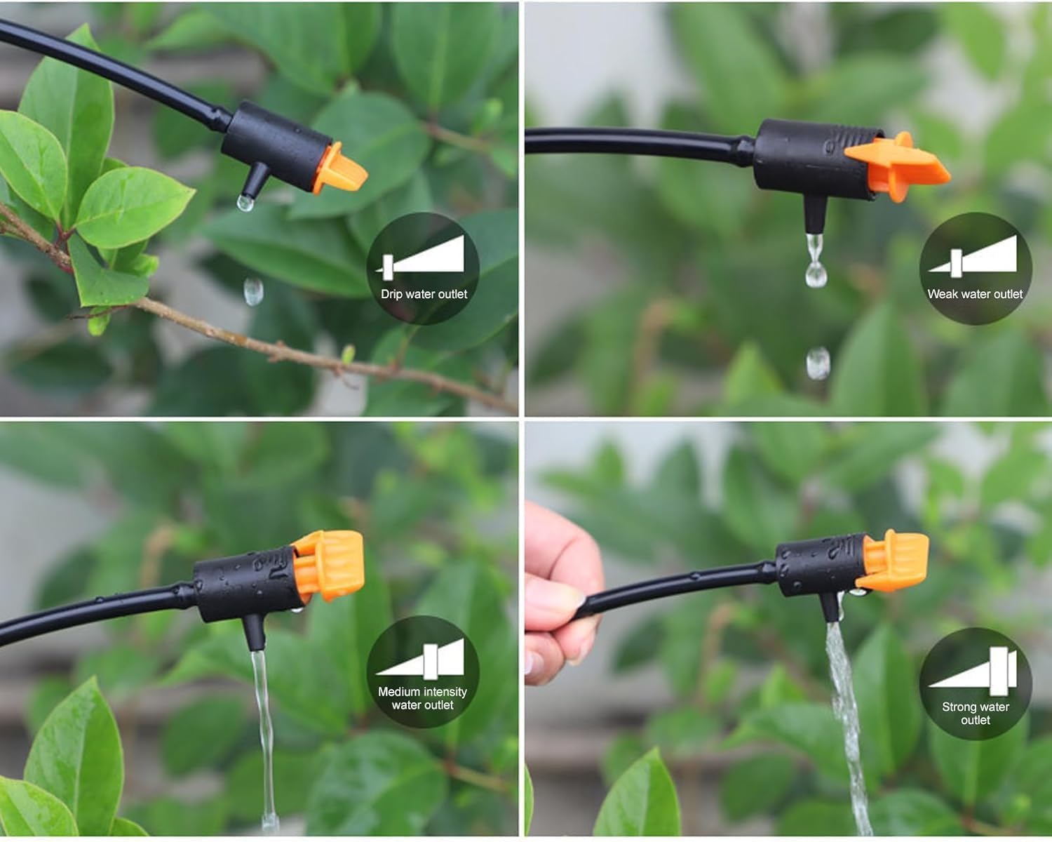 Hydrogarden System Micro-Drip-System regulowany skraplacz, 30 sztuk, emiter kropli, do ogrodu, do węża 4 mm/7 mm, do domu, sukulentów, roślin, trawników, kwiatów