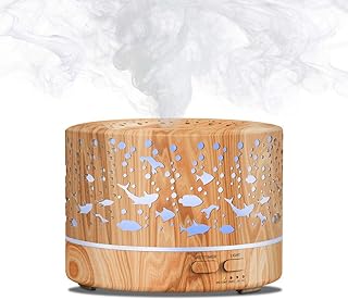MEIDI Diffuseur d'huile essentielle, diffuseur d'aromathérapie, diffuseur d'humidificateur à brume fraîche à arôme ultrasonique de grande capacité 700ML avec mode de brume réglable, arrêt automatique