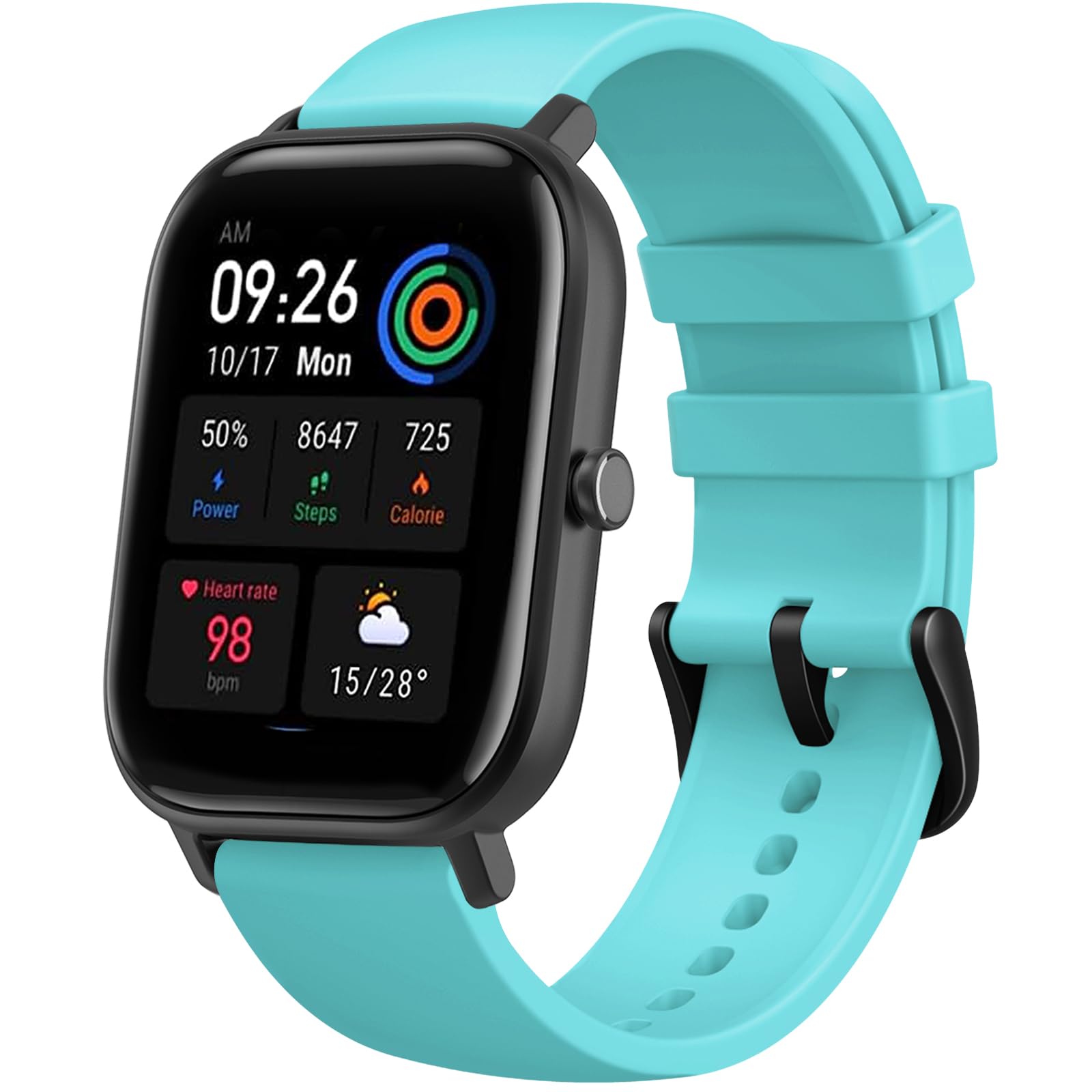 Silikon-Armband Für Amazfit Smartwatches – 20 Mm, Verstellbar, Mehrere Farben