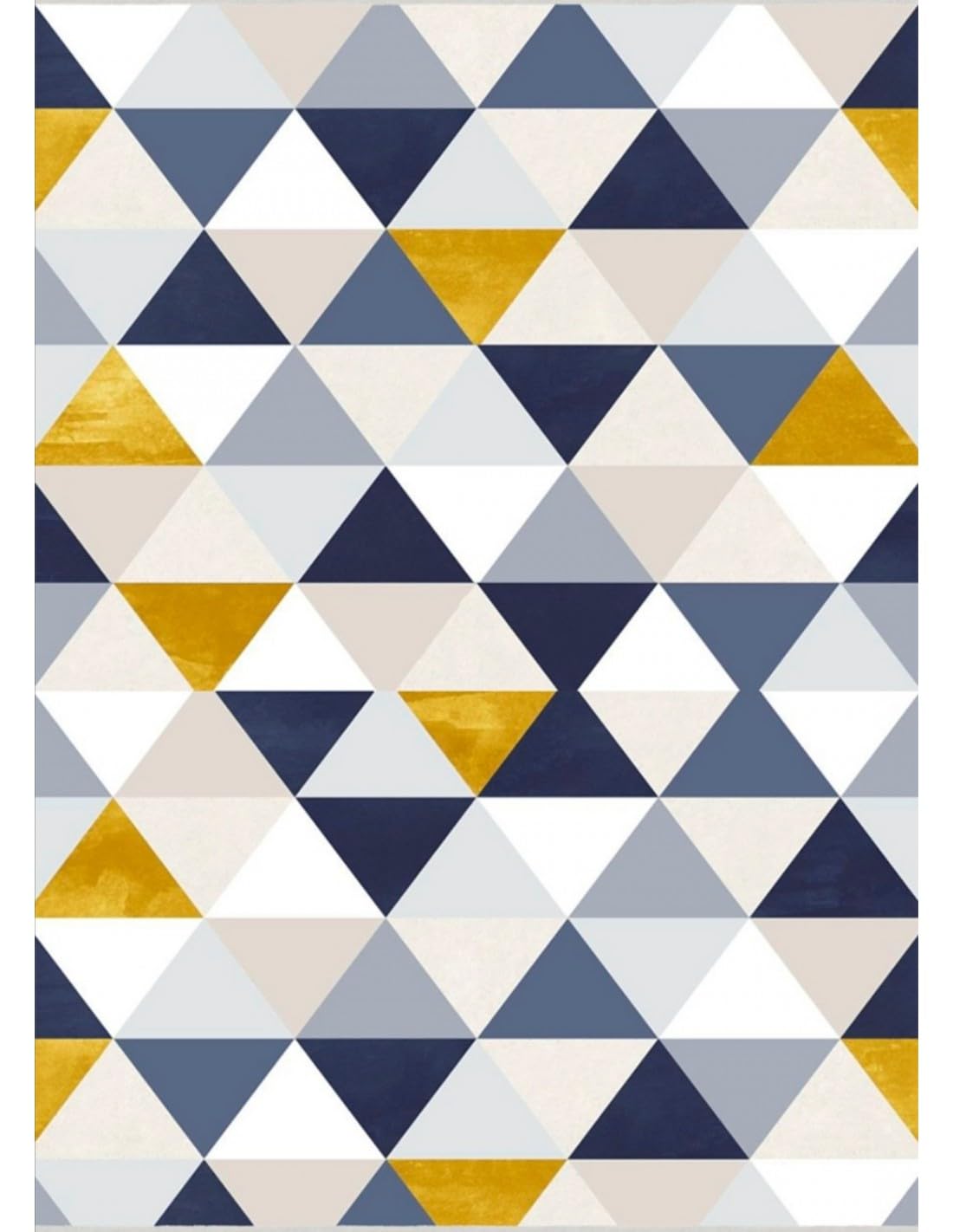 MANI TEXTILE TPS_TREN_TRIAN_120 Tappeto, Poliestere, Blu, Giallo, X_180_cm