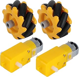 Mecanum Wheel Robot kit,Industrial Robot Accessories 48mm / 1.9in,for DIY smart car, small robot TT Geared motor