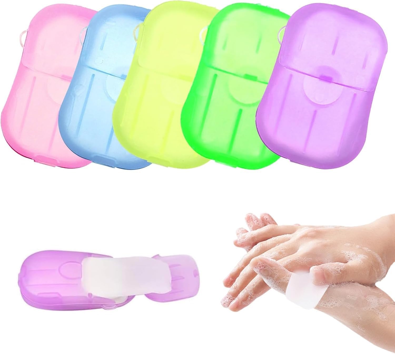 5 Boxes Sheets Soap Paper Hand Cleaner Fragrance Mini Color Soap Paper For School Indoor, Outdoor, Travel, Camping Hiking, Outdoor Activities, Easy To Clean Mini Soap Paper (1box=20sheets) Pack Of 5-image-18