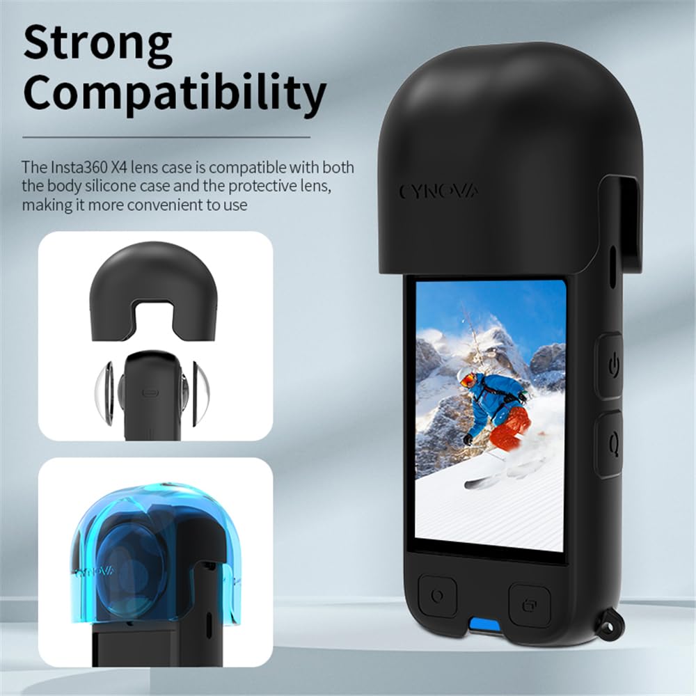 Tappo Protezione Obiettivo In Silicone Per Insta360 X4 E X2 | Impermeabile E Antigraffio | Accessorio Essenziale