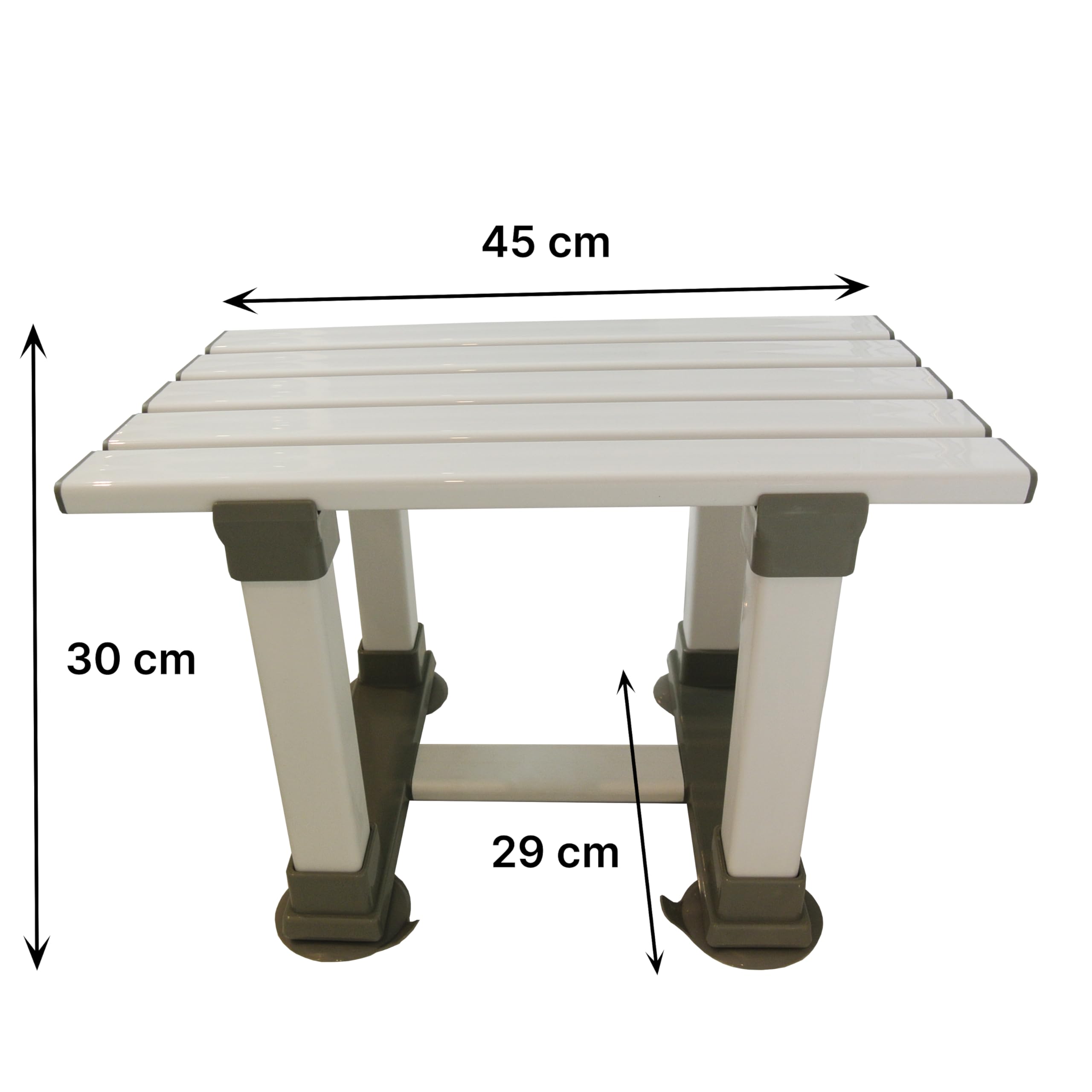 Taburete de ducha plegable, silla de ducha, asiento de ducha, asiento de baño con ventosa de 30 cm, amplias ventosas de fijación para bañera