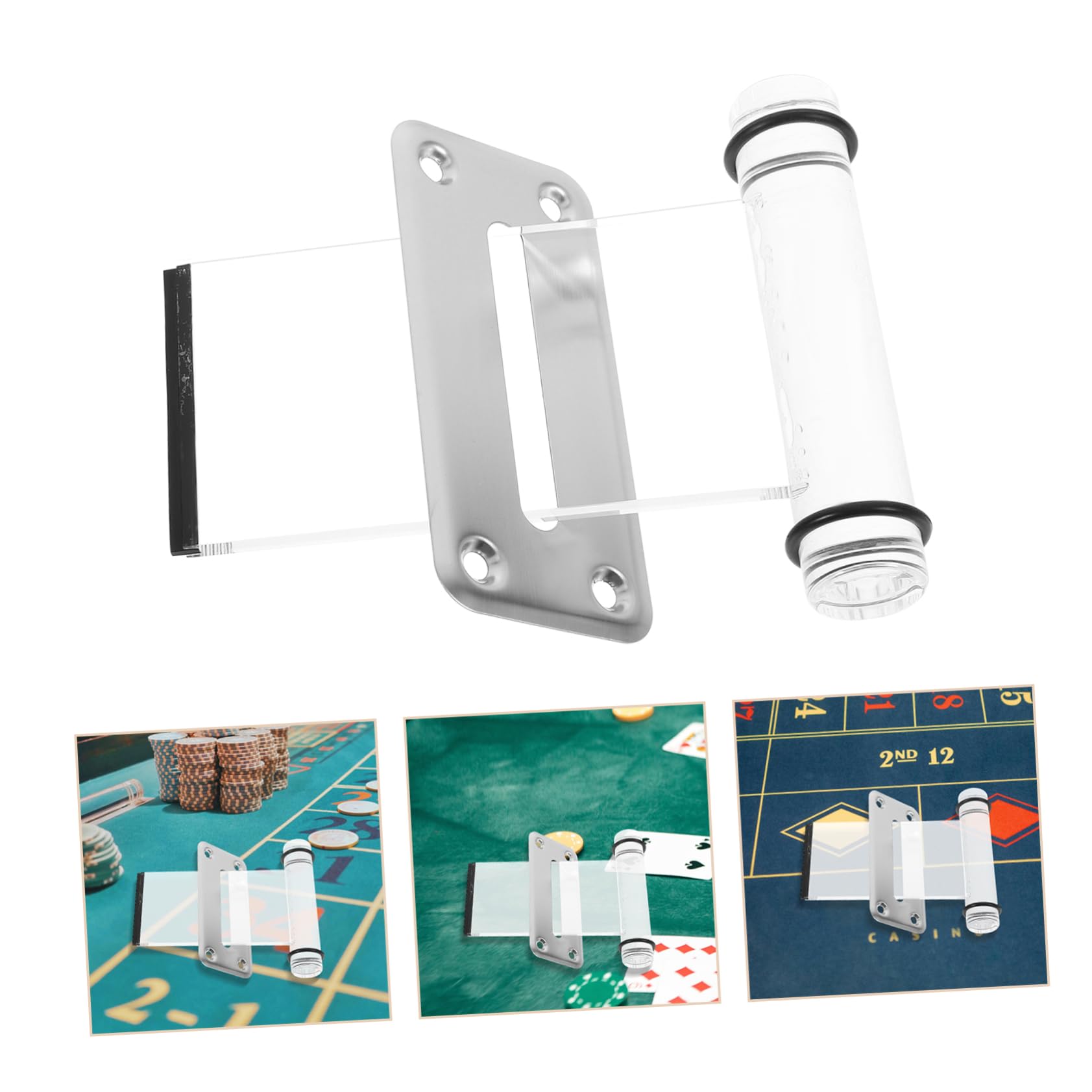 Happyyami Versatile Acrylic Cash Box Metal Slot Money Jar Insert Easy to Use Silver DIY Ready