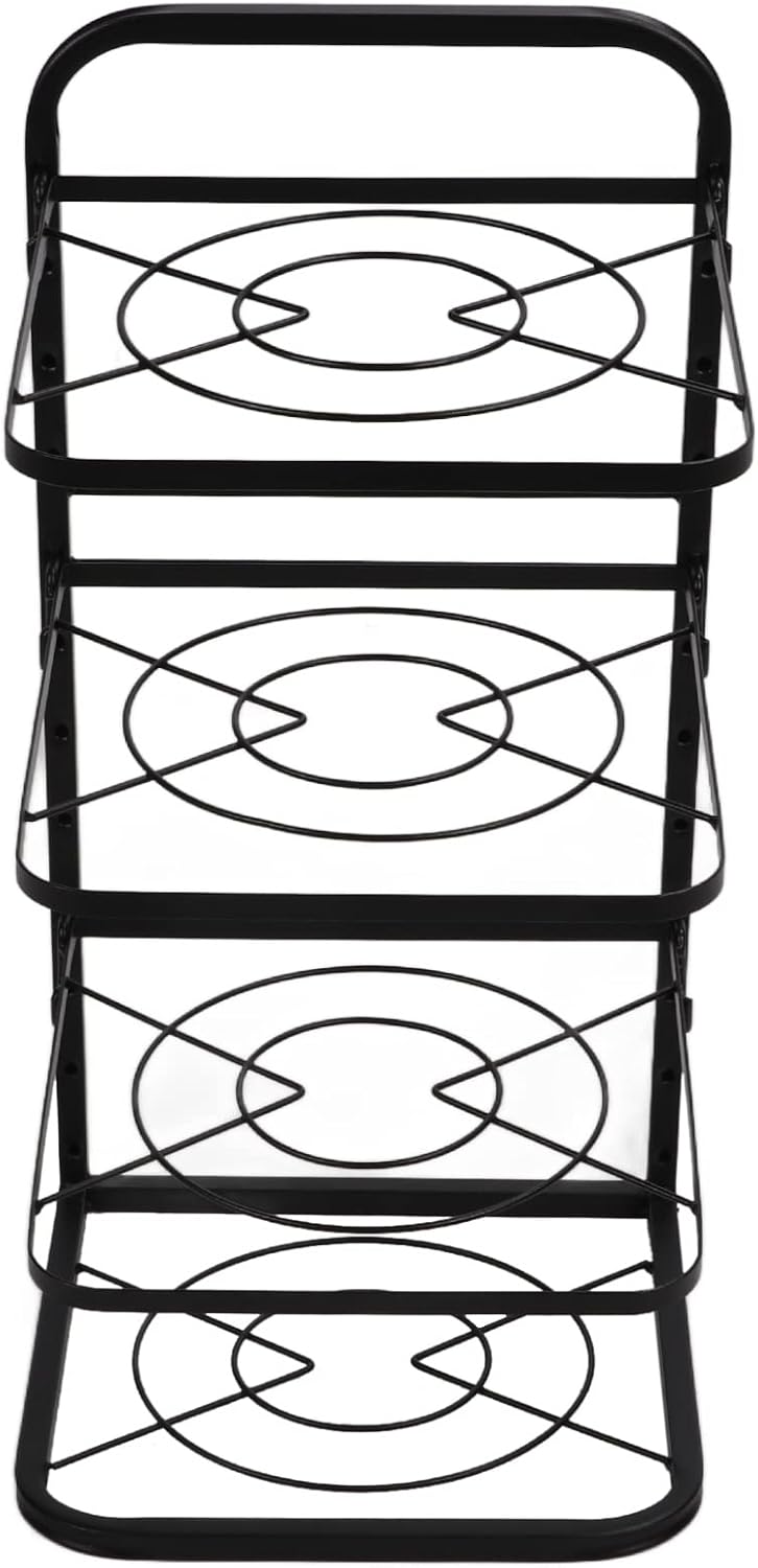 Kitchen Pot Storage Rack 4-Tier Adjustable Height Pot Rack Kitchen Cabinet Countertop Pot Rack Storage Rack Pot Storage Rack Under The Sink