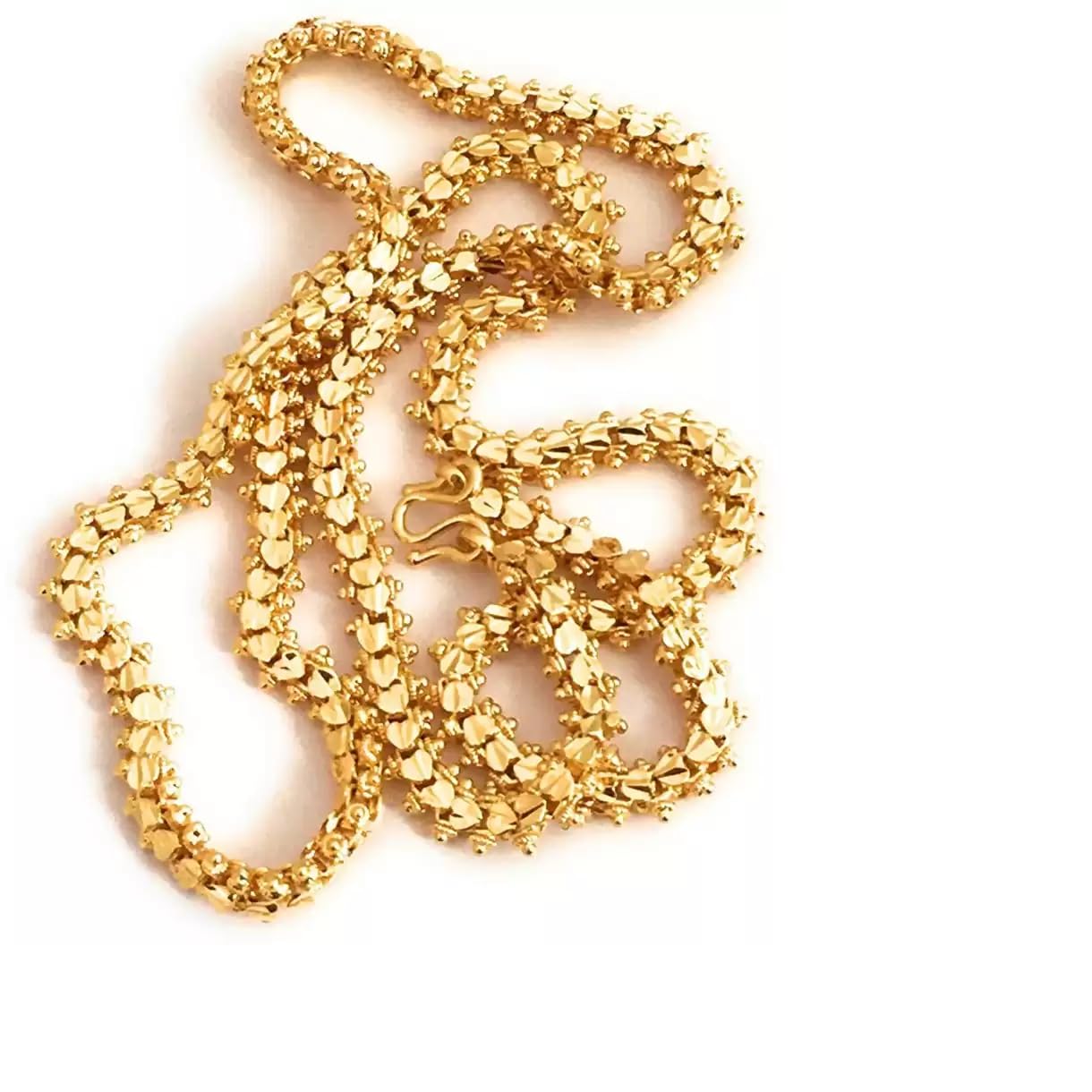 One gram Stylish Golden Neck woman and men Chain “24” Inches Gold-plated Chain_D93-picture-33