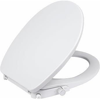 Cornat Shower Toilet Seat - White - Thermoplastic - Quick Up & Clean