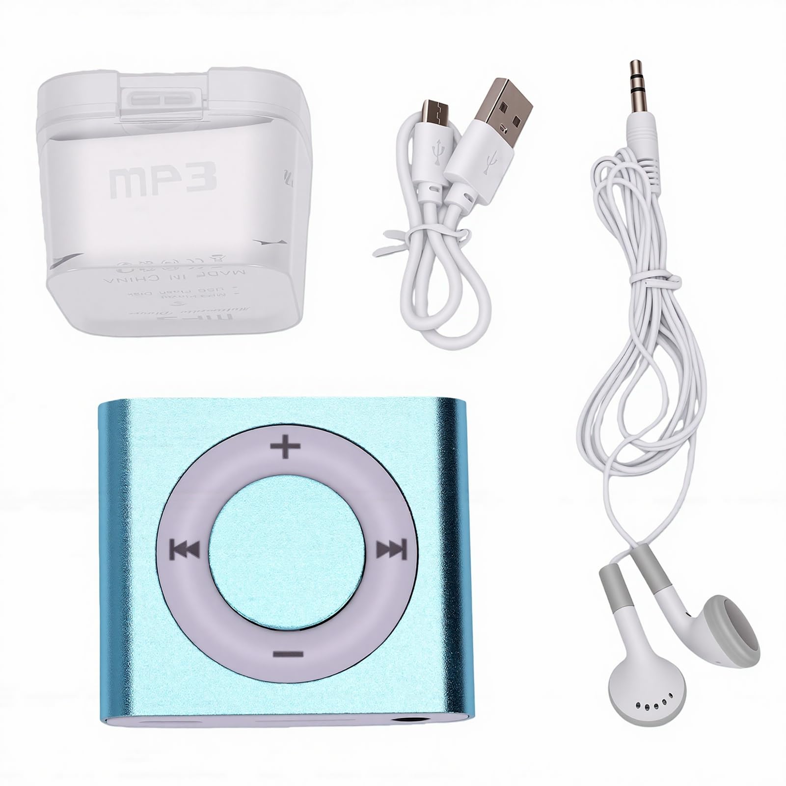 GOWENIC Portable MP3 Player with Speaker, HiFi Lossless Sound MP3 Mini Music Player, Rechargeable Music with Earphone, for Students Running Walking (Light Blue)-image-14