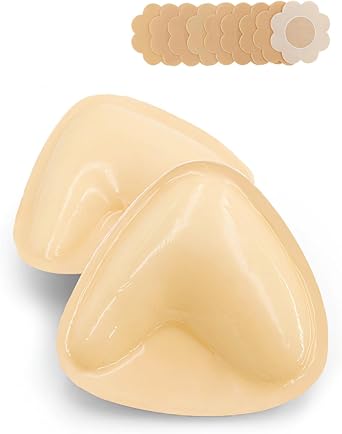 DEPOVOR Double Sided Sticky Push Up Bra Inserts - Reusable Adhesive Bra with Padding