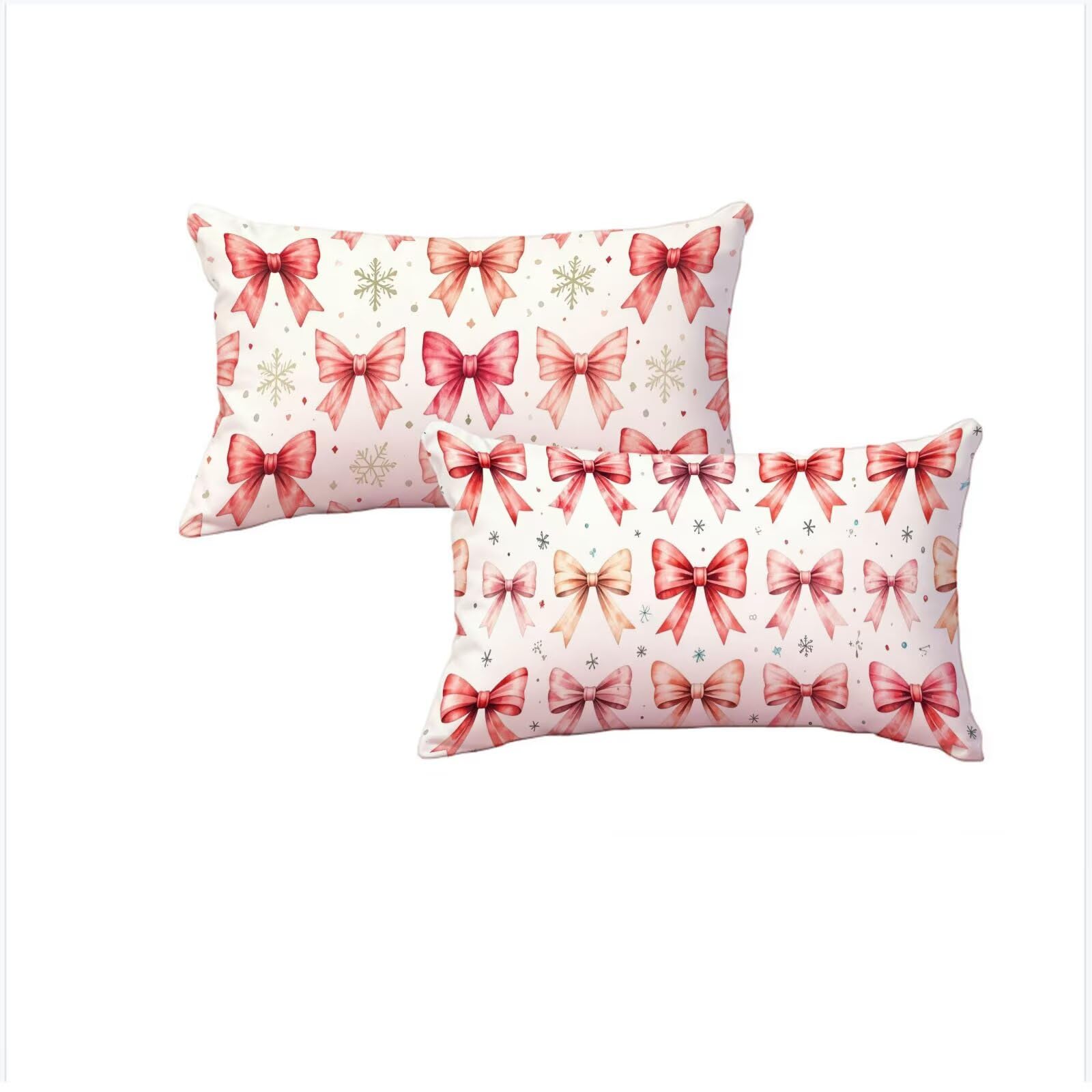 Taie oreiller 40x80cm en lin rouge imperméable double face G654