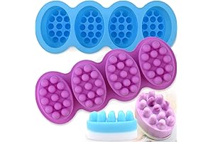 Actvty Silicone Massage Bar Soap Mold: 2 Pack Shower Hair Comb, 3D...