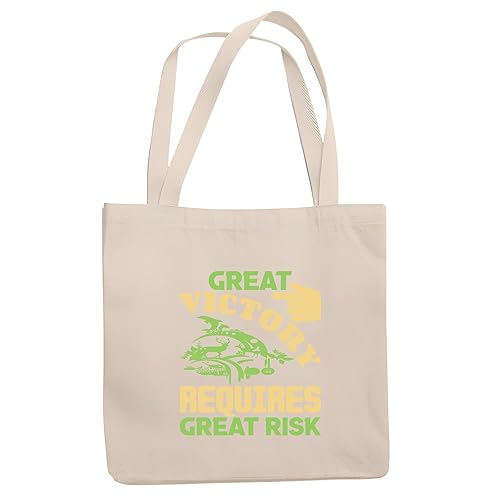 Great Victory Gift for those Who Take Great Risks Victory Day Natural White Multicolor Canvas Tote Bag