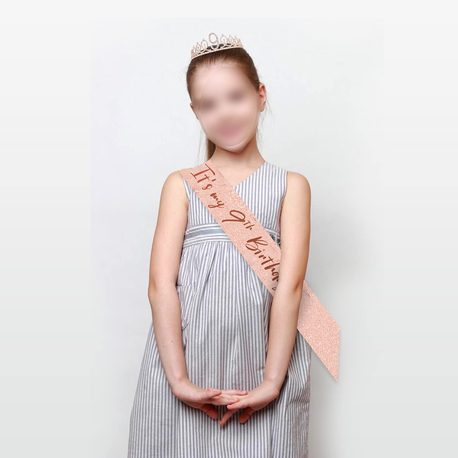 Fascia E Diadema 29° Compleanno - Corona Oro Rosa Con Strass, Set Festa Per Ragazze - Foto 7