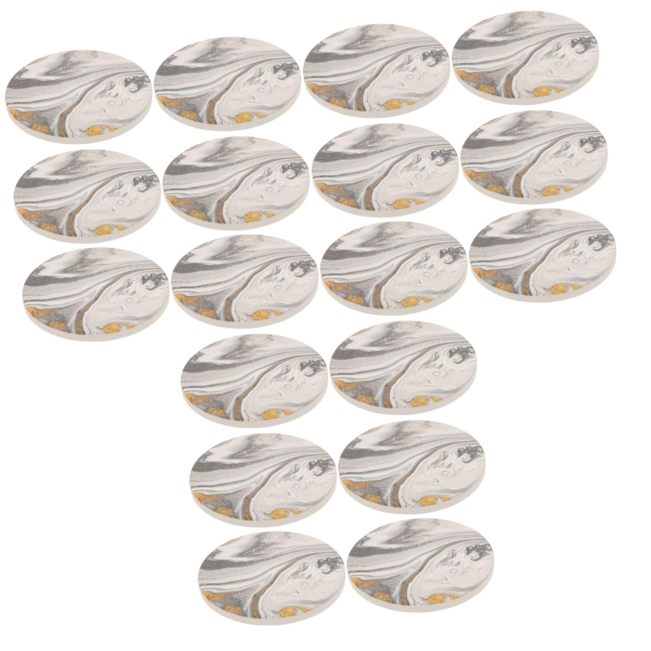 Cabilock 18 Pcs Dessous De Verre Absorbants en Céramique Dessous De Verre en Céramique Décor - Dessous De Verre en Céramique Tapis De Tasse Dessous De Verre pour Boissons De Tasse
