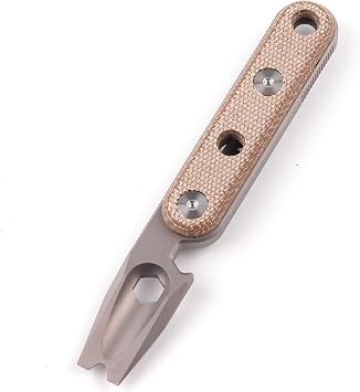 Hamans Pry Bar Multi Tool Titanium with Pocket Clip Multi Functions Bottle Opener Wrench Nail Puller 4.72