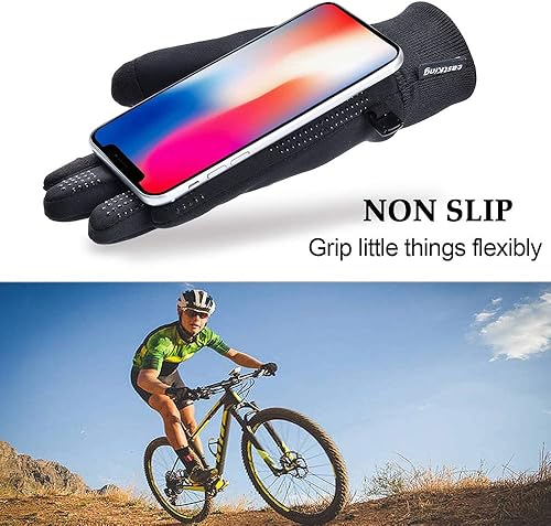 Miniatura 6 de Lightweight Winter Gloves for Men Women, Warm Water Resistant Touch Screen Gloves for Walking,Riding,Cycling,Running and Driving