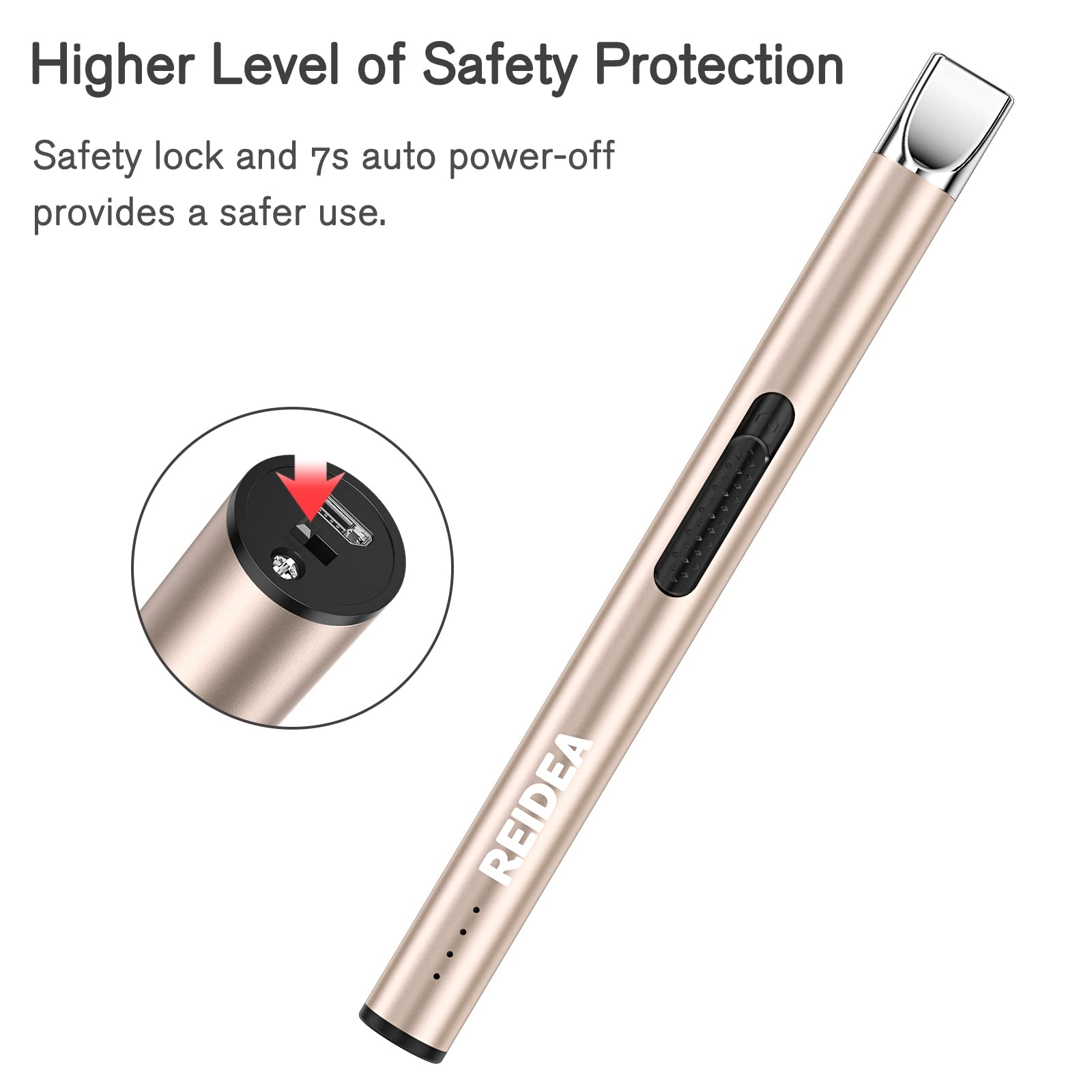 REIDEA Electric Candle Lighters Rechargeable, Upgrade 2022 Safety Lock