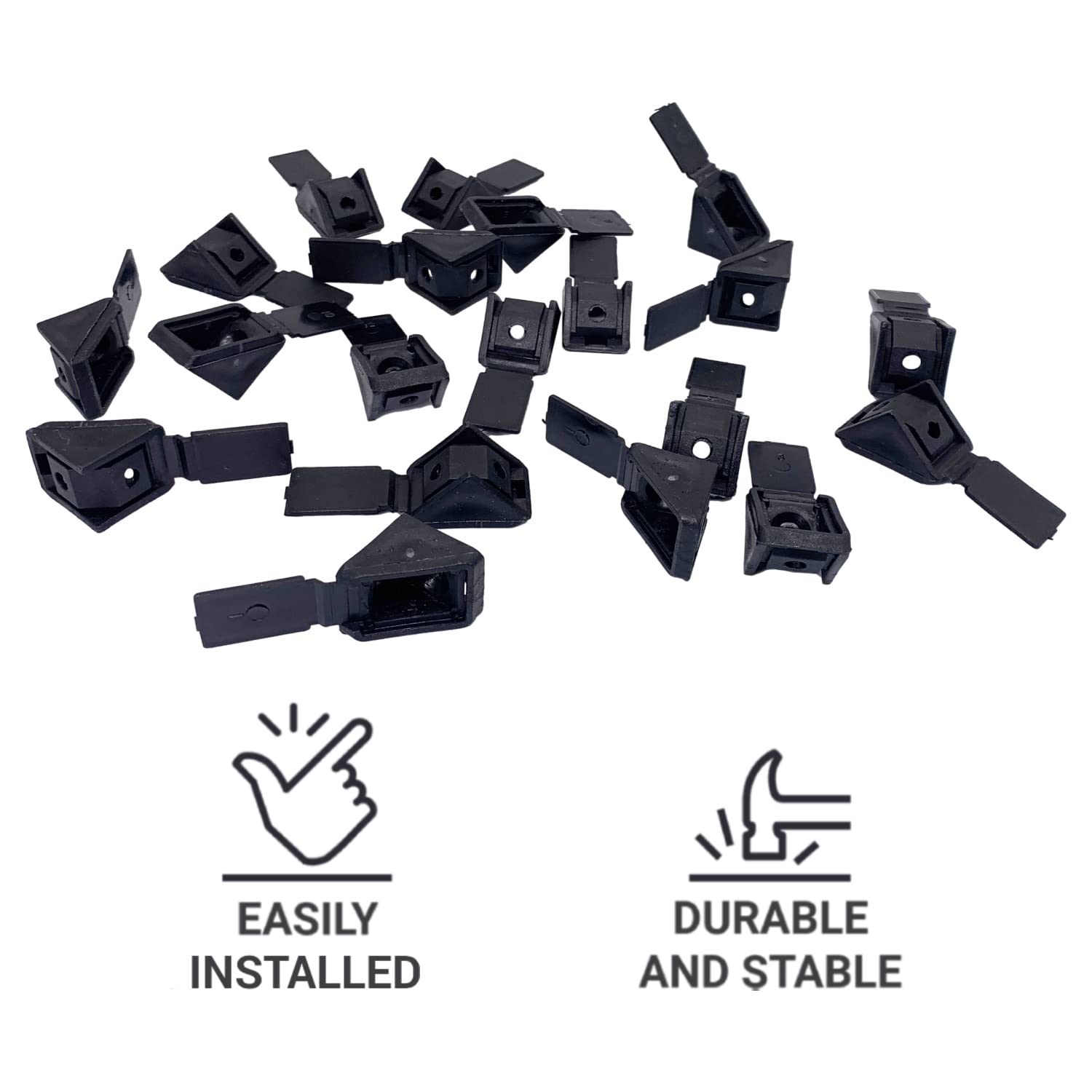 SET DI 20 Staffe Per Mensole Nere 20 X 20 Mm Giunti Angolari Per - 4