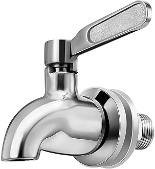 Beverage Dispenser Replacement Spigot,Oak Leaf Stainless Steel Spigot Polished Finished, Dispenser Replacement Faucet Beverage Juice Kettle Faucet