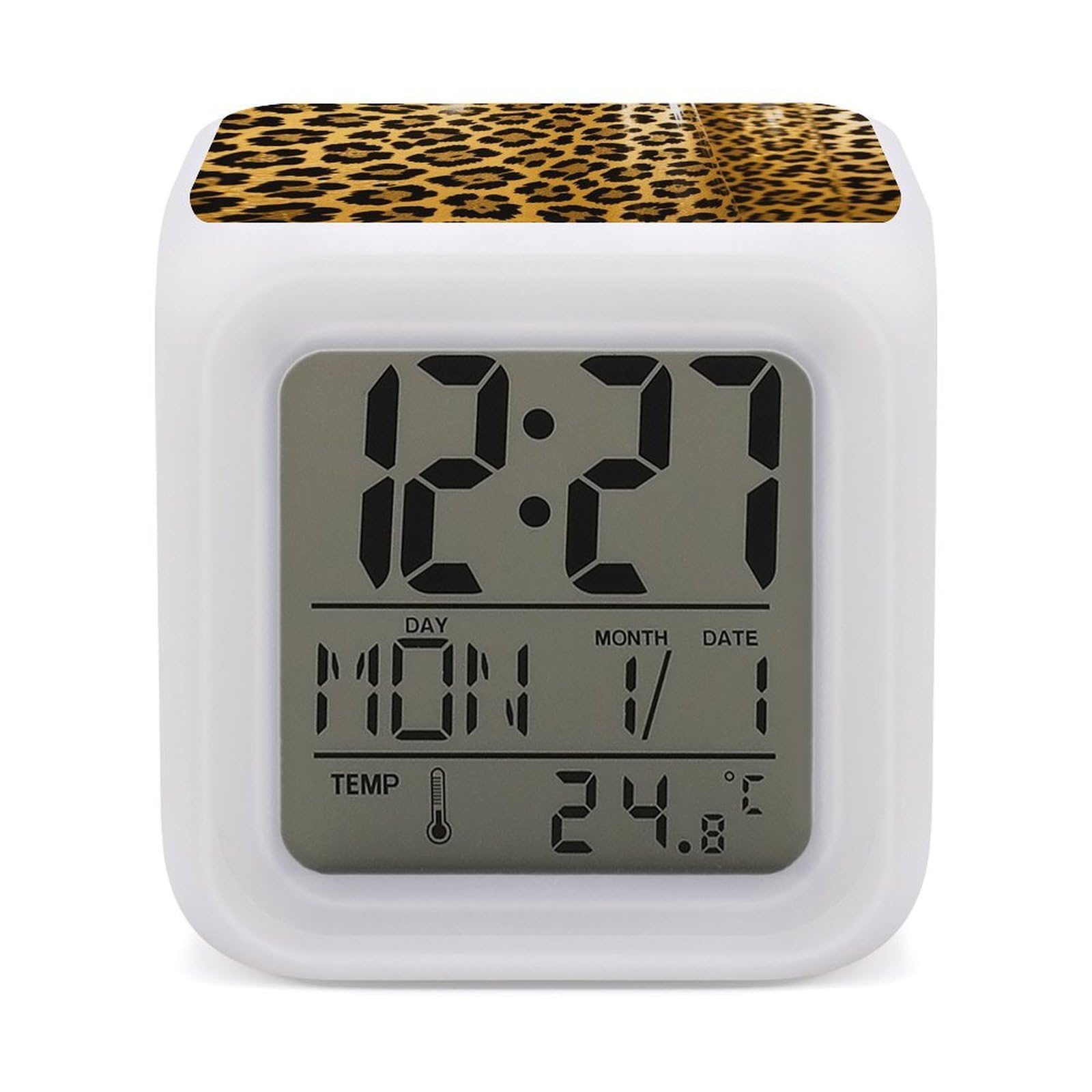 Relojes digitales con luz nocturna de 7 colores para dormitorios y despertar relajado