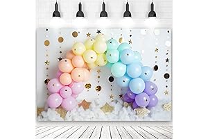 Colorful Balloons Backdrop for Rainbow Kids Photography