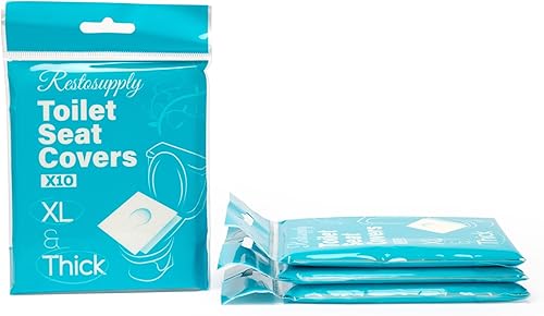 Miniatura 6 de Restogoods Fundas desechables para asiento de inodoro, tamaño XL, extra grande y grueso, para viajes al aire libre, Porta Potty (100)