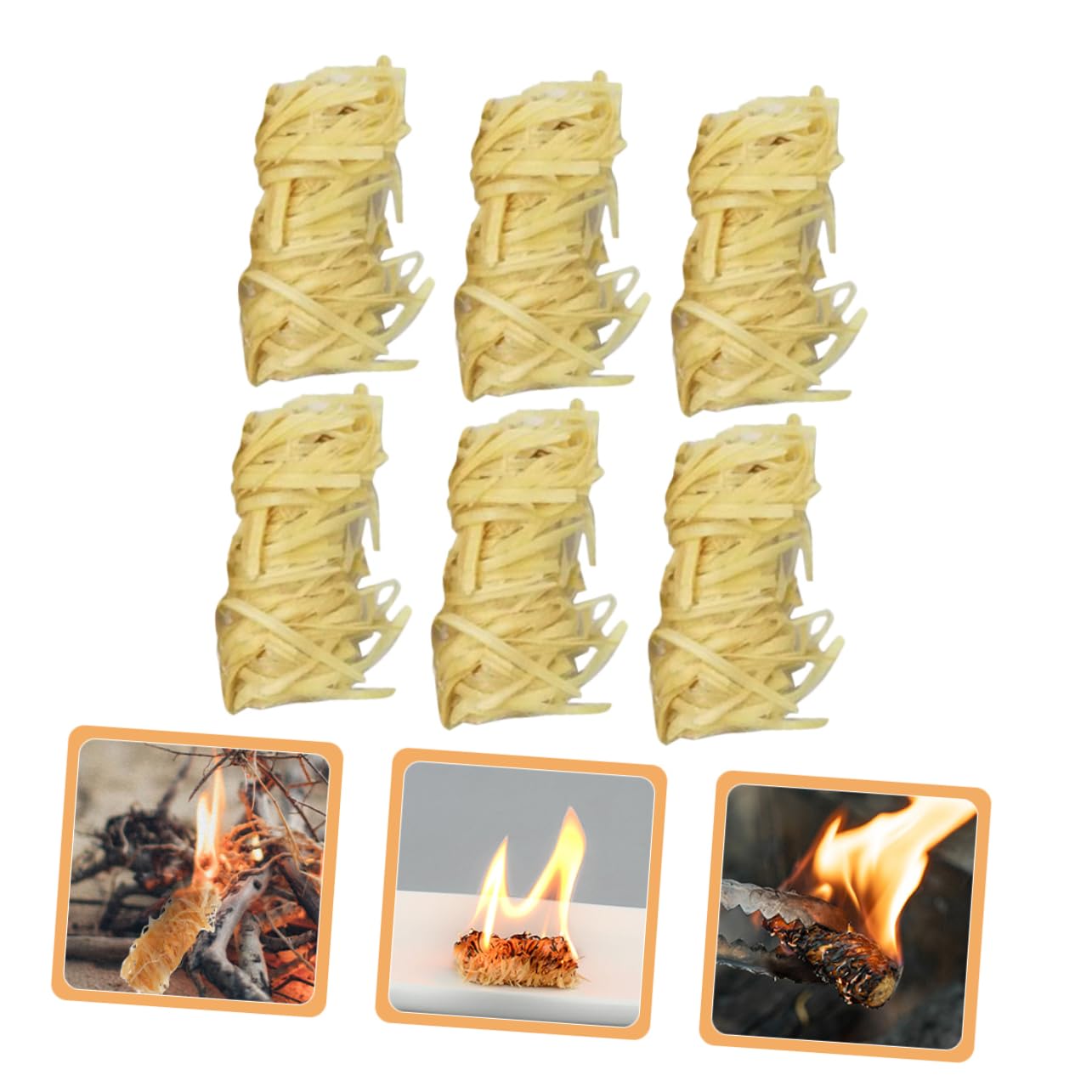 Mipcase 100piezas De Madera Natural para Parrilla Camping y De Encendido Rápido y Ecológicos